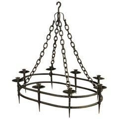 Antique 19th Century French Iron Chandelier