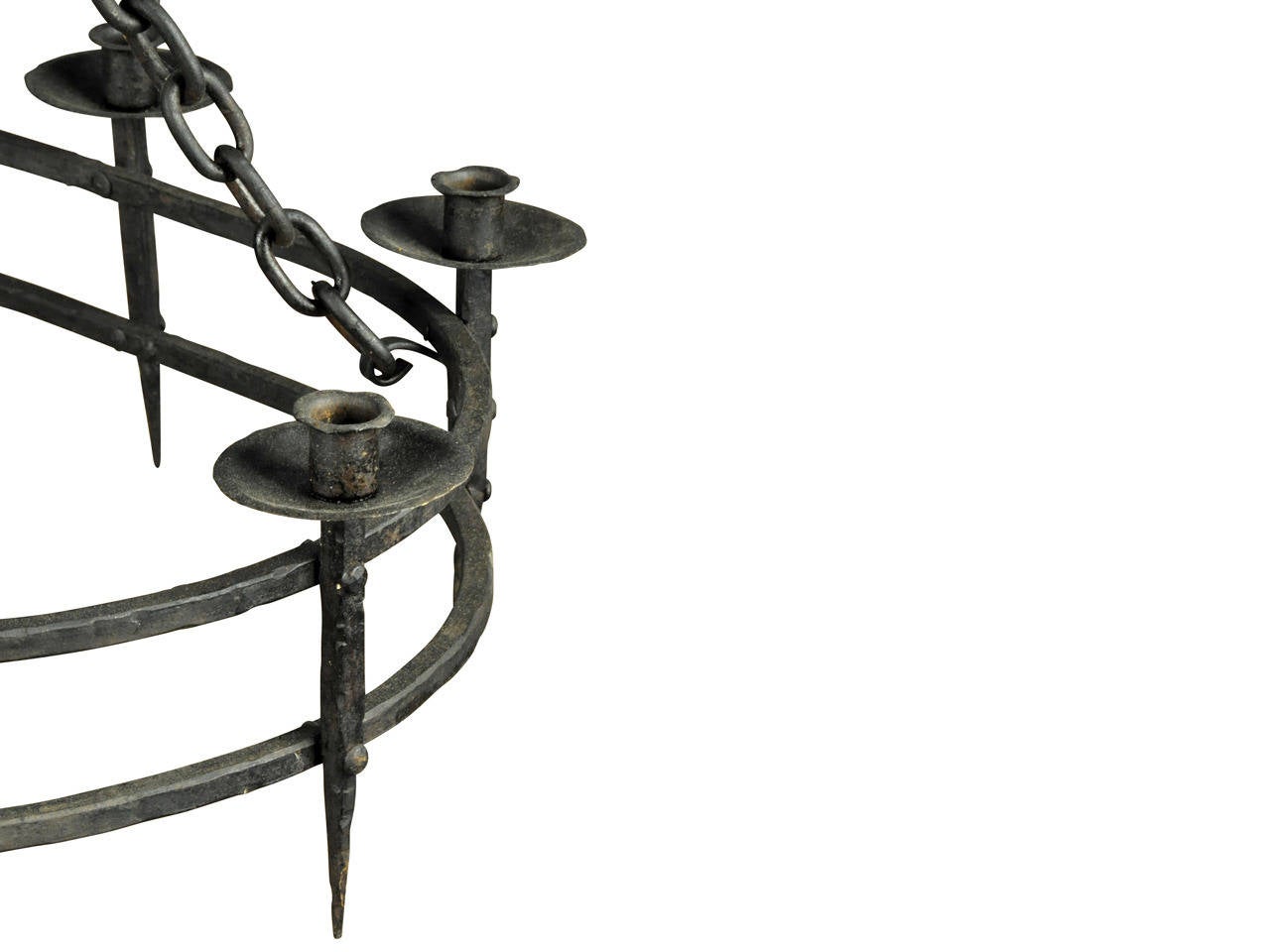 19th Century French Iron Chandelier For Sale 1