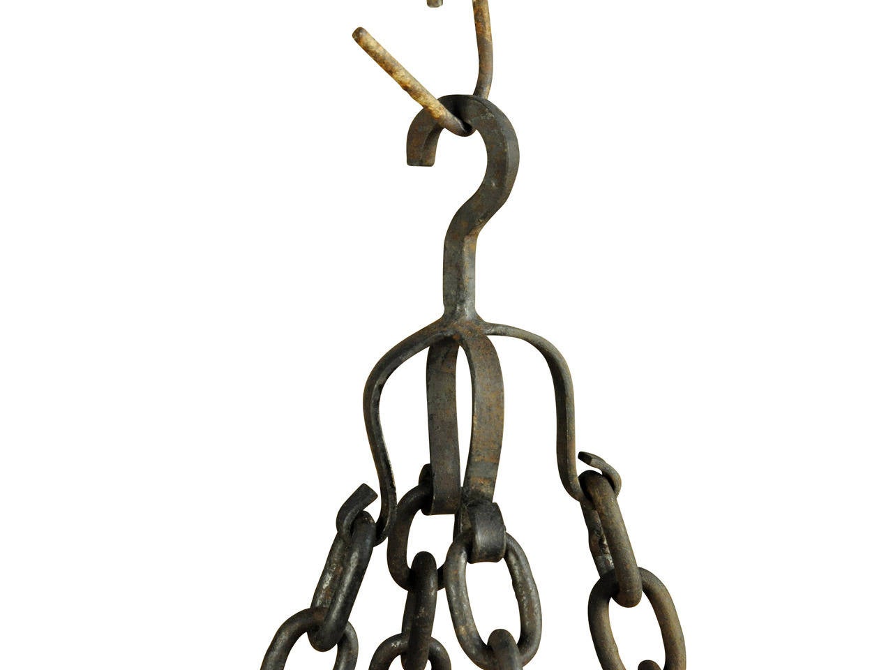 19th Century French Iron Chandelier For Sale 3