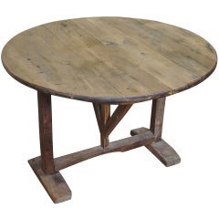 French Antique Wine Tasting Table