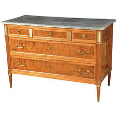 Early 19th Century French Louis XVI Style Commode with Marble Top