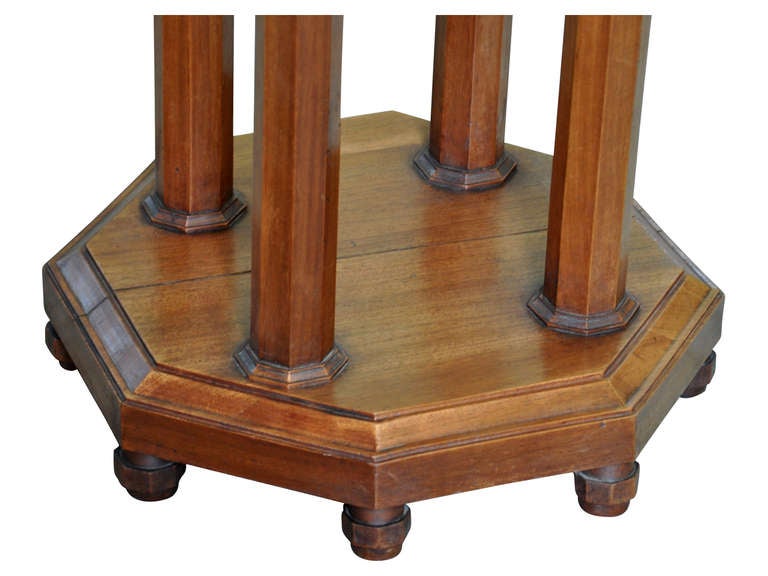 French Art Deco Side Table in Walnut