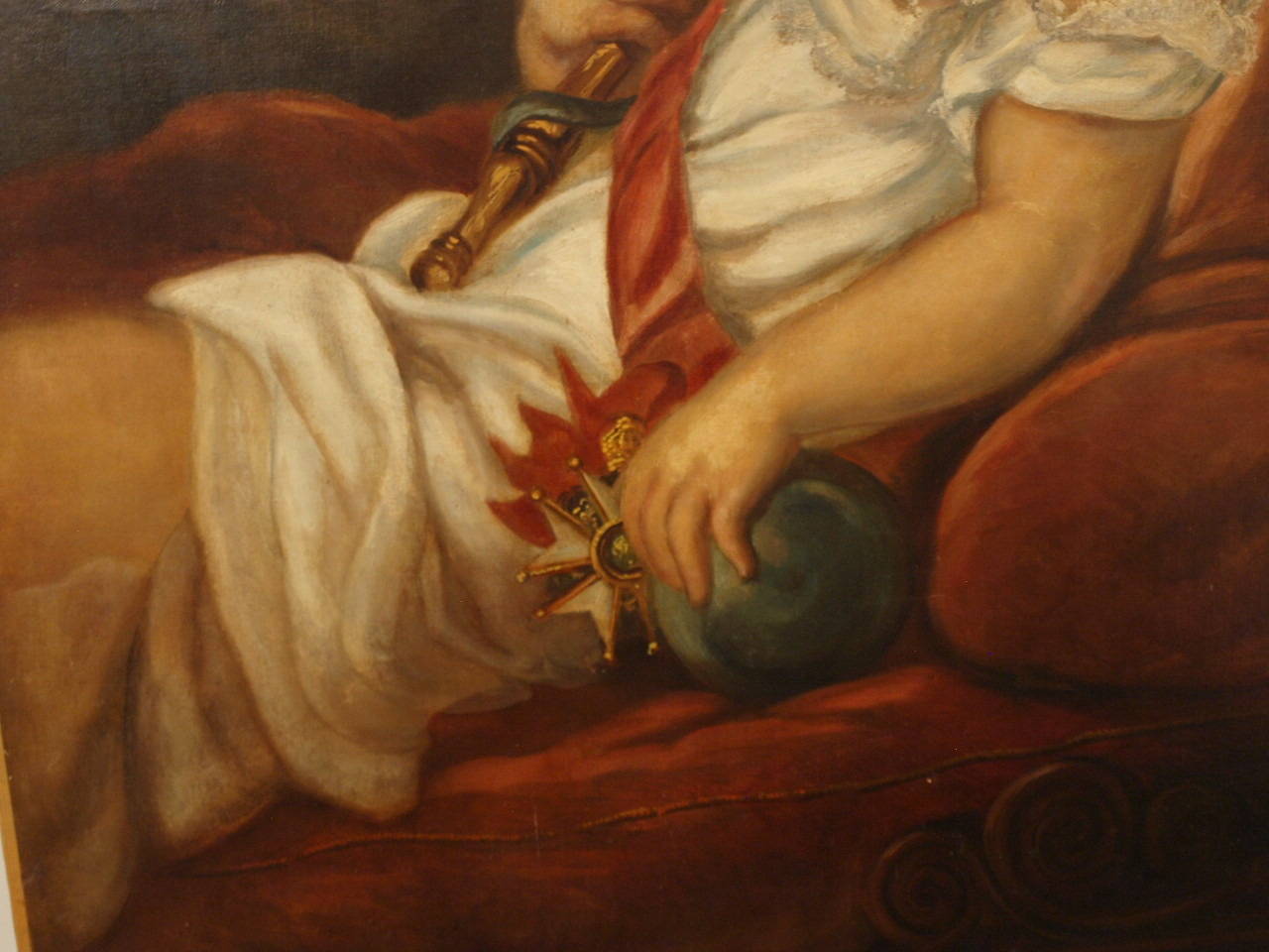 19th Century French Oil on Canvas Painting of the Young Napoleon De Bonaparte In Good Condition For Sale In Atlanta, GA