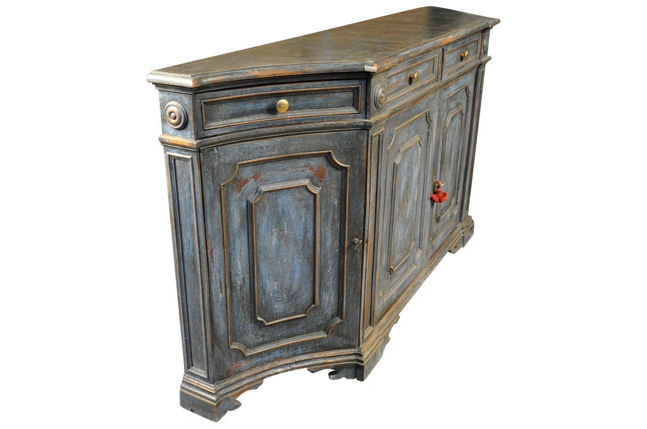 Late 19th Century Italian Credenza In Painted Wood 1