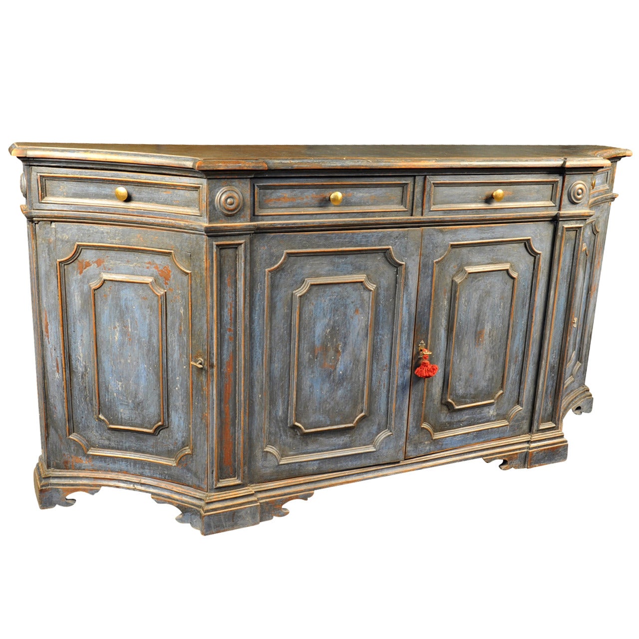 Late 19th Century Italian Credenza In Painted Wood