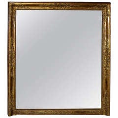 Antique Early 19th Century Empire Mirror in Gilt Wood 