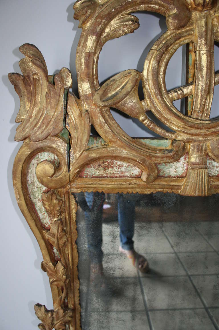 Period Louis XV Parcloses Mirror from France In Good Condition In Atlanta, GA