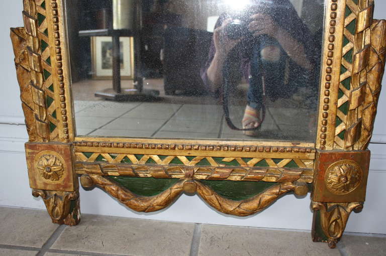 French 18th Century Period Louis XVI Giltwood Mirror 5