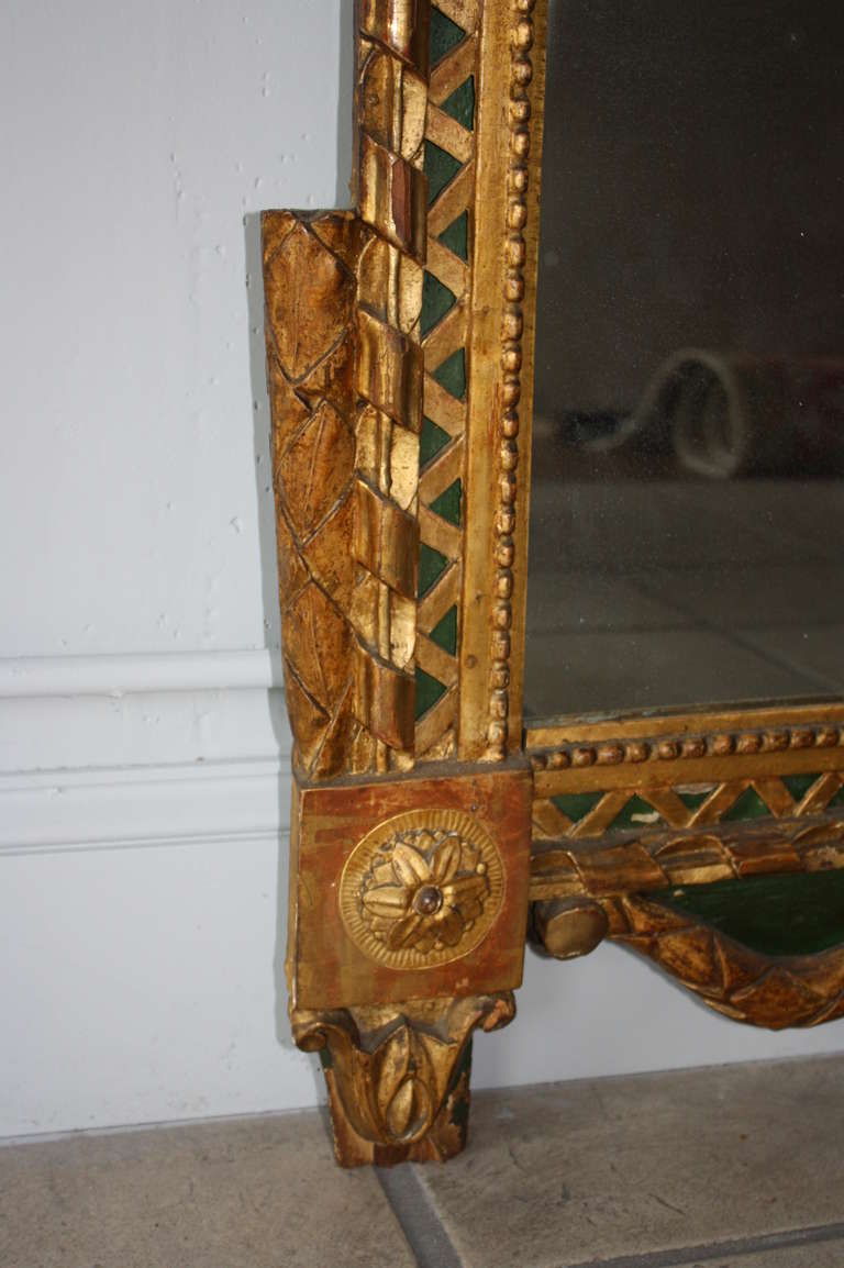 French 18th Century Period Louis XVI Giltwood Mirror 3