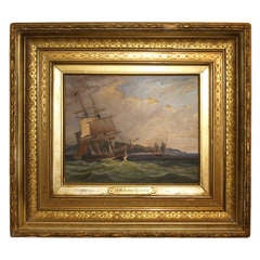 Antique JJM Damschroeder Dutch 19th Century Oil Painting