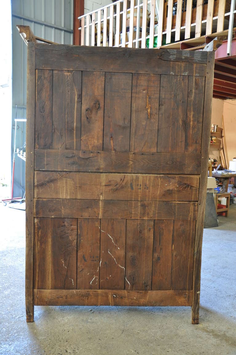 French Antique Mid 19th Century Armoire In Bleached Oak 7