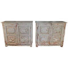 Pair of Early 19th Century Painted Buffet From Portugal