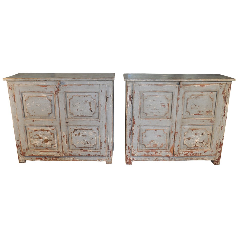 Pair of Early 19th Century Painted Buffet From Portugal