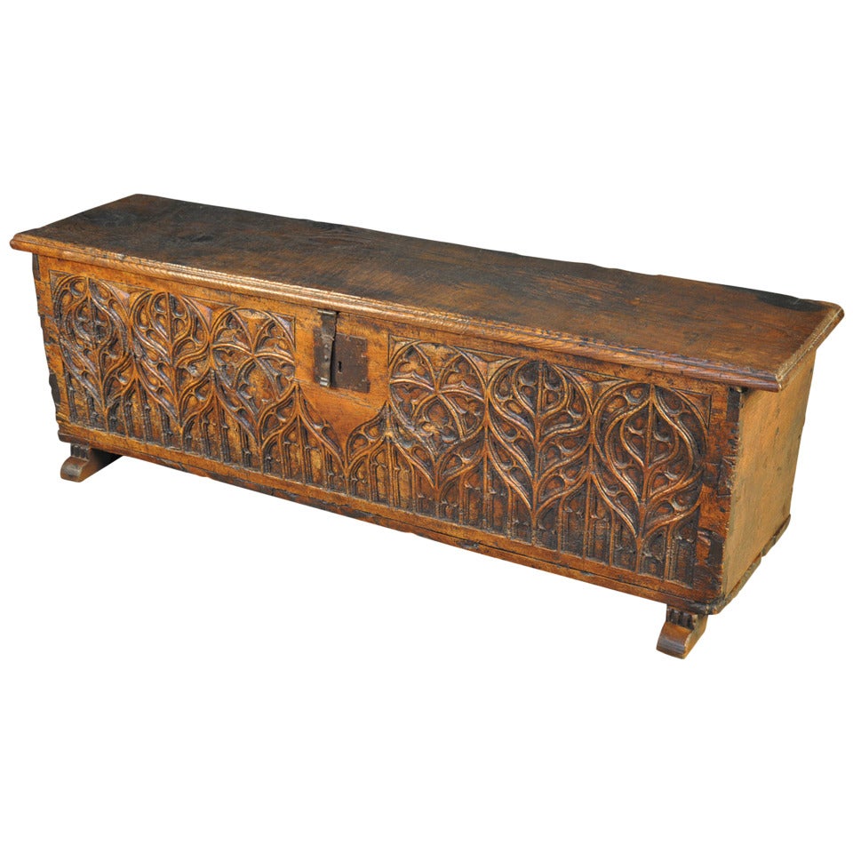 Early 18th Century Coffre or Trunk in Walnut and Chestnut from France