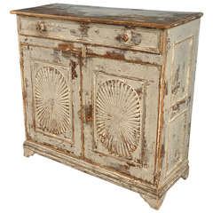 Early 19th Century Spanish "Haut Buffet" in Painted Wood