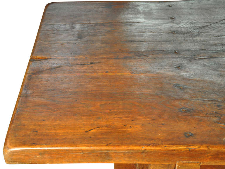 Early 19th Century Farm or Trestle Table in Oak 5