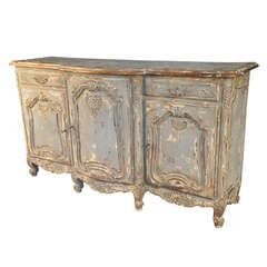 French Late 19th Century Provencal Buffet in Painted Wood