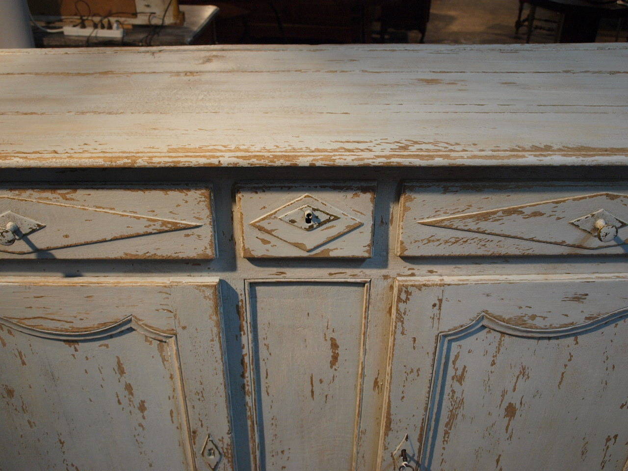 French Early 19th Century Buffet, Enfilade in Painted Wood 2