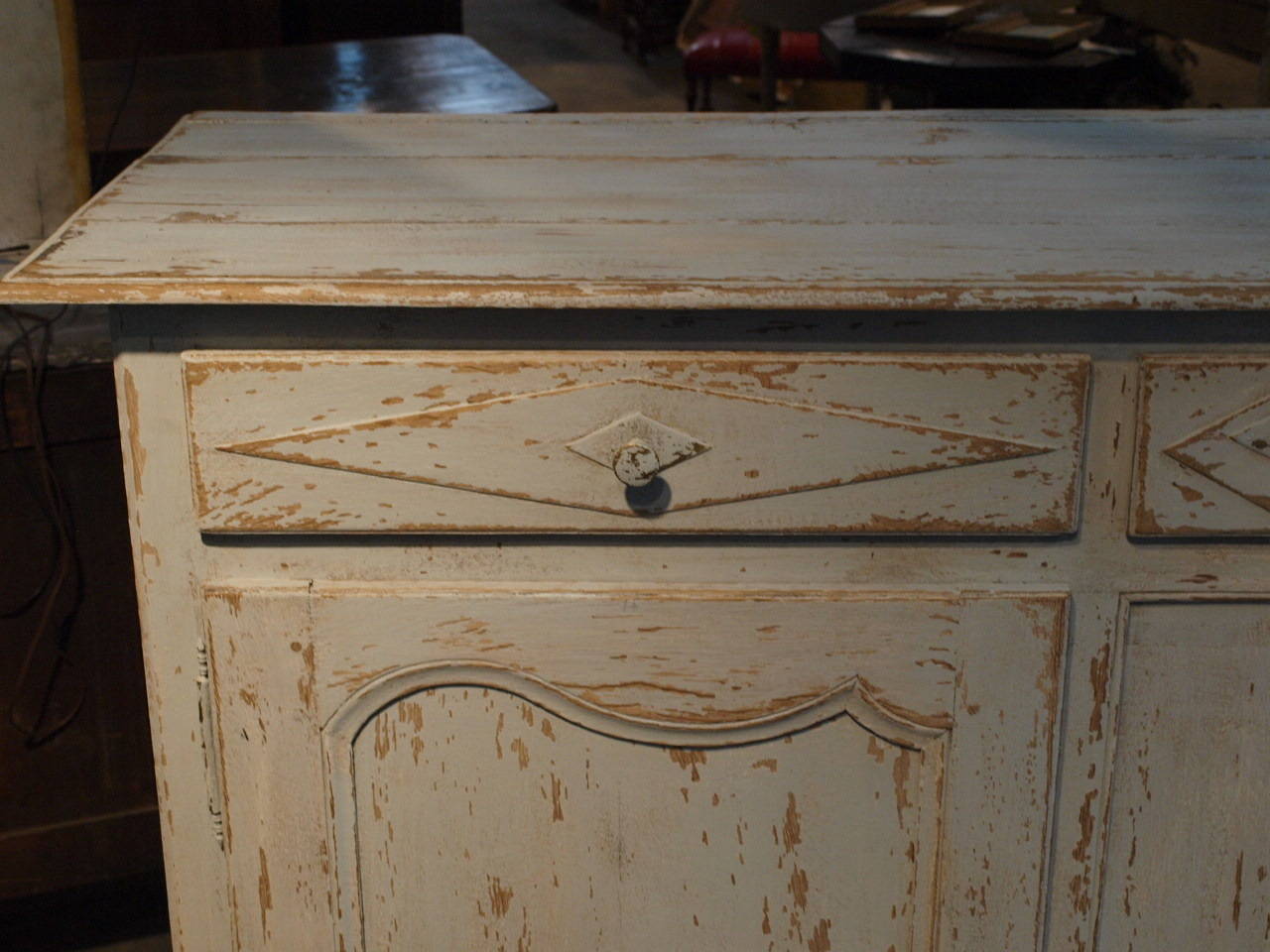 French Early 19th Century Buffet, Enfilade in Painted Wood 3