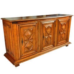 Antique French 18th Century Buffet or Enfilade in Walnut