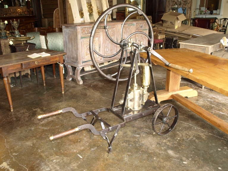 French Antique Late 19th Century Wine Pump In Iron 5