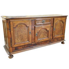 Antique French Early 19th Century Louis XIV Style Buffet In Walnut