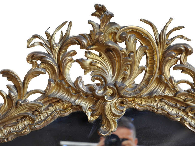 French 19th Century Napoleon III Period Giltwood Mirror 1