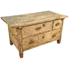Late 17th Century Catalan Primitive Commode in Bleached Oak