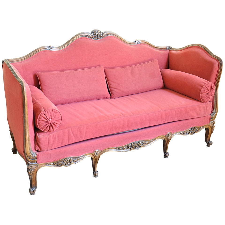 French Late 19th Century Louis XV Style Sofa in Beech Wood