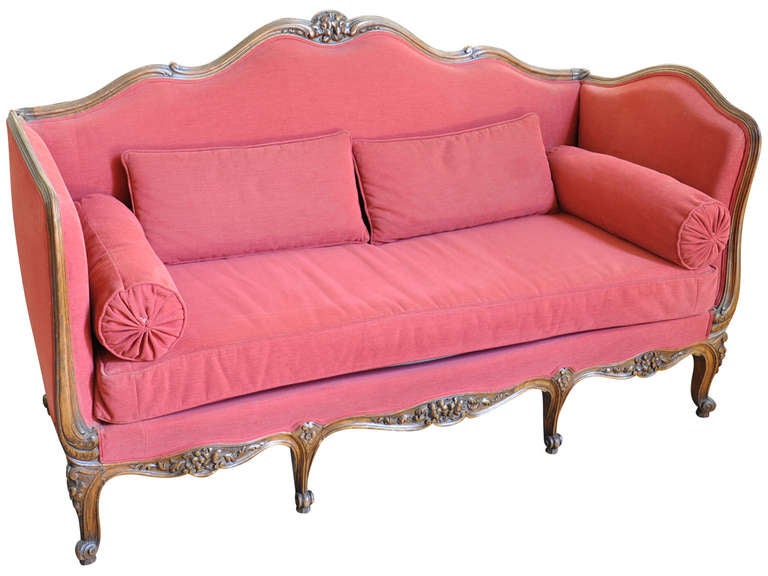 French Late 19th Century Louis XV Style Sofa in Beech Wood In Good Condition In Atlanta, GA
