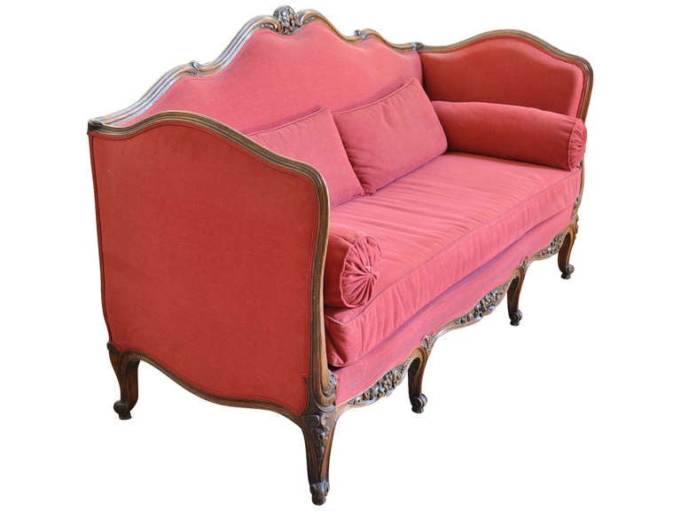 French Late 19th Century Louis XV Style Sofa in Beech Wood 1