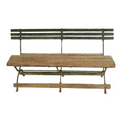 French Antique Garden Folding Bench