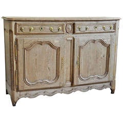 French Late 18th Century Two Door Buffet In Bleached Oak