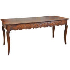 Antique Mid-19th Century French Provencal Louis XV Style Table In Cherry Wood