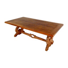 French Renaissance Style Table in Oak