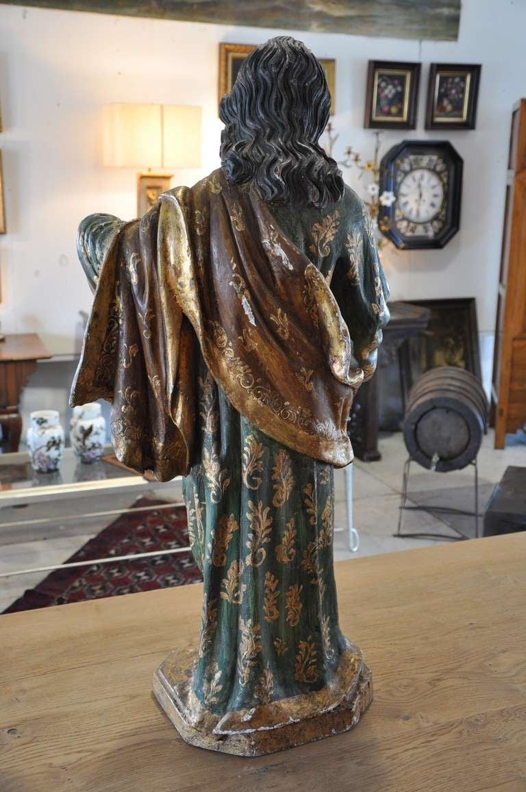Giltwood 19th Century Spanish Statue of Saint Joseph