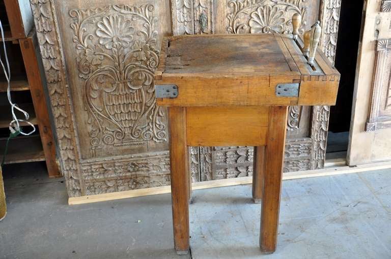French 19th Century Butcher Block Table 2