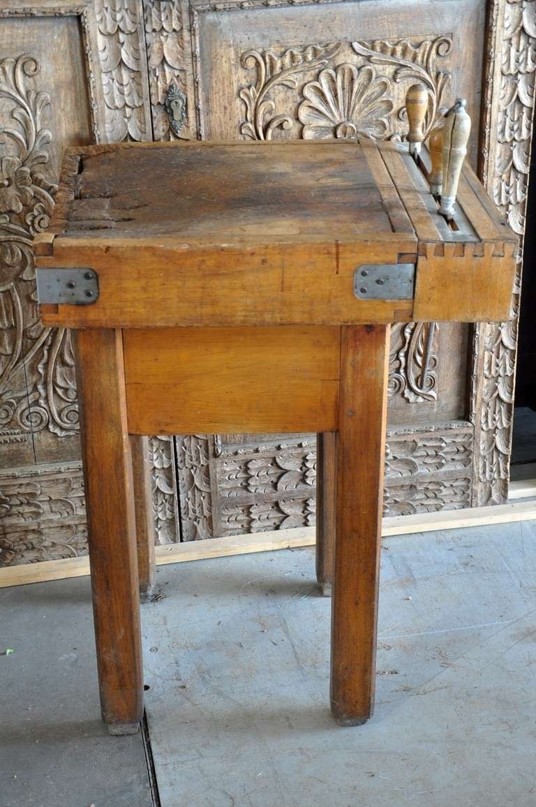 French 19th Century Butcher Block Table 3