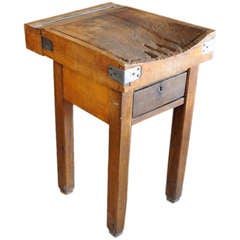 French 19th Century Butcher Block Table