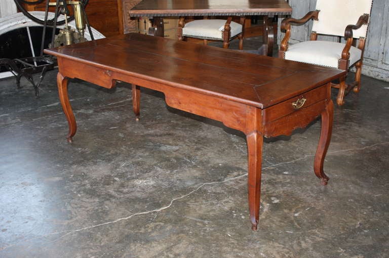 Late 18th Century "Bureau Plat" - French Provencal Two Drawer Desk