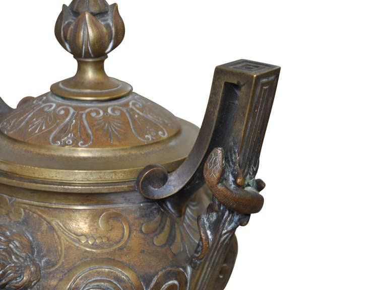 Pair of Mid 19th Century French Bronze Urns 5
