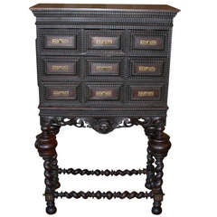 Late 19th Century Iberian Baroque Style Contador In Palisander Wood