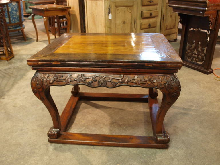 An outstanding 18th century Offering Table from Shanxi Provenance, China. Originally, a table such as this would house a bronze sensor for burning incense. Beautifully constructed by traditional Chinese joinery techniques. The edge finish