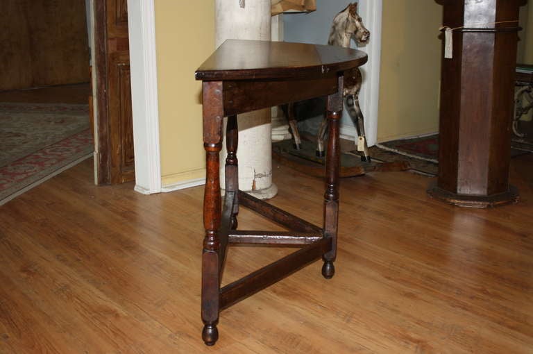 18th Century Gate Leg Table Transformed Into A Pair of Demilune Consoles In Good Condition In Atlanta, GA