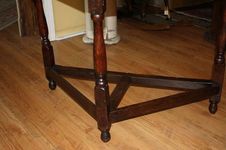18th Century Gate Leg Table Transformed Into A Pair of Demilune Consoles 3