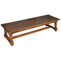 Antique French 19th Century Coffee Table In Walnut
