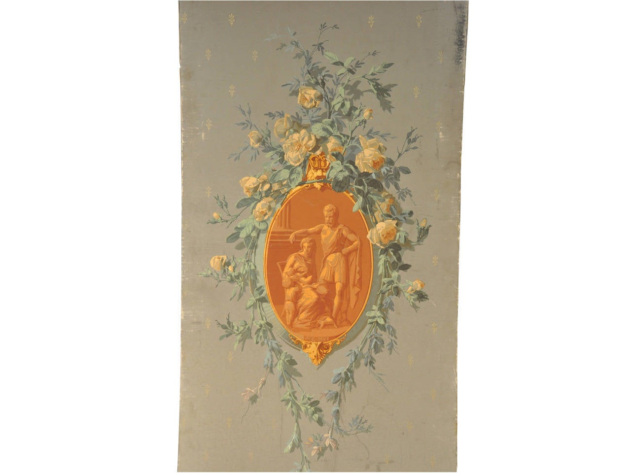 Paar bemalte dekorative italienische Wandteppiche des späten 19. Jahrhunderts (Italienisch) im Angebot