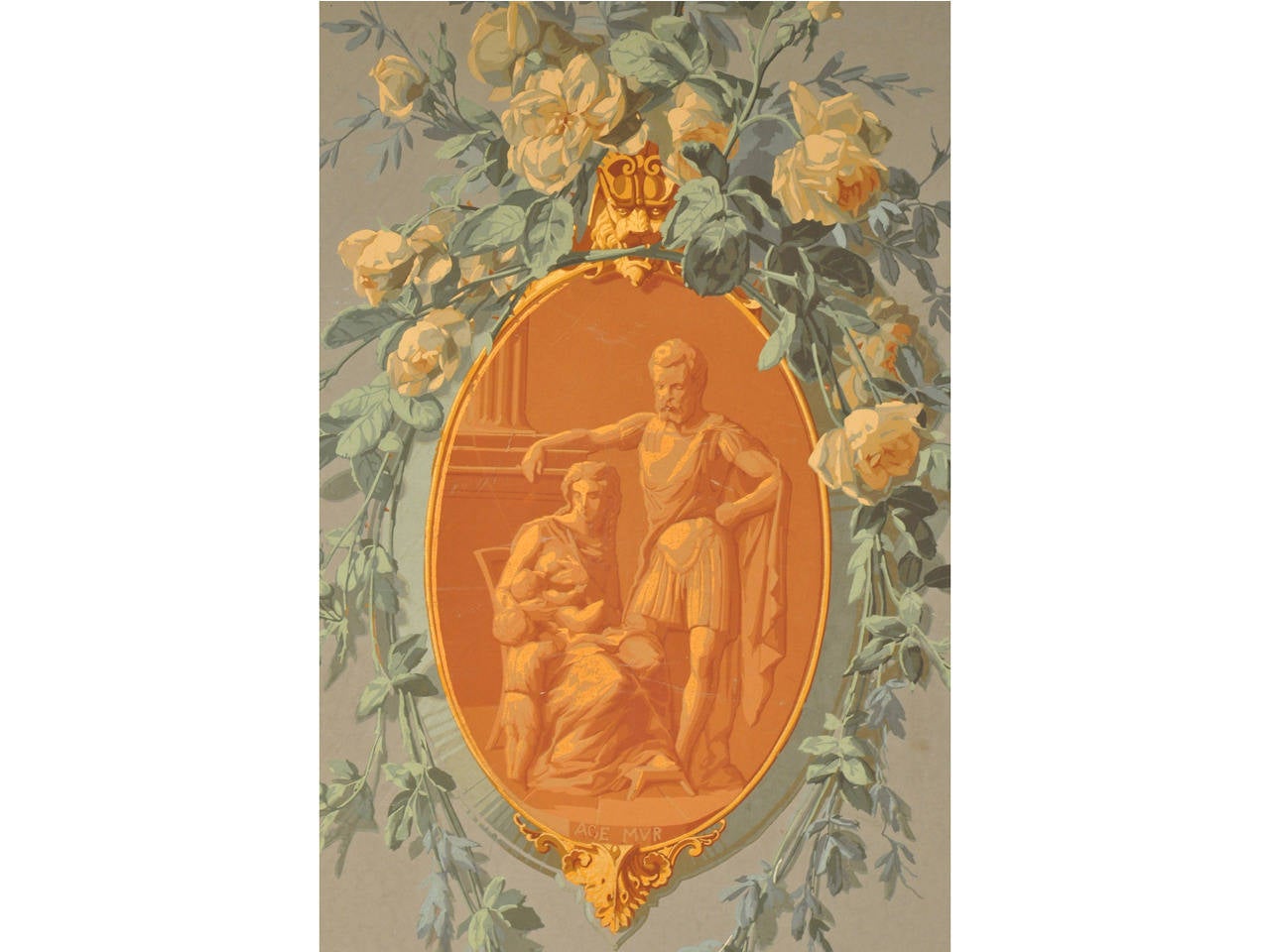 Pareja de paneles de pared decorativos italianos pintados de finales del siglo XIX en Bueno estado para la venta en Round Top, TX