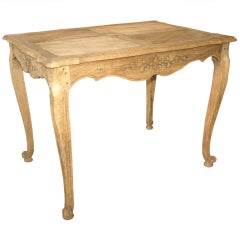 Antique French Provencal Table/Desk in Washed Oak