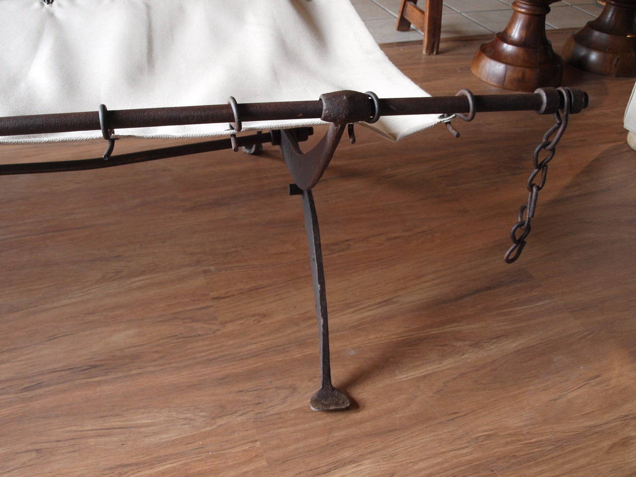 Mid 19th Century French Iron Campaign Bed 1